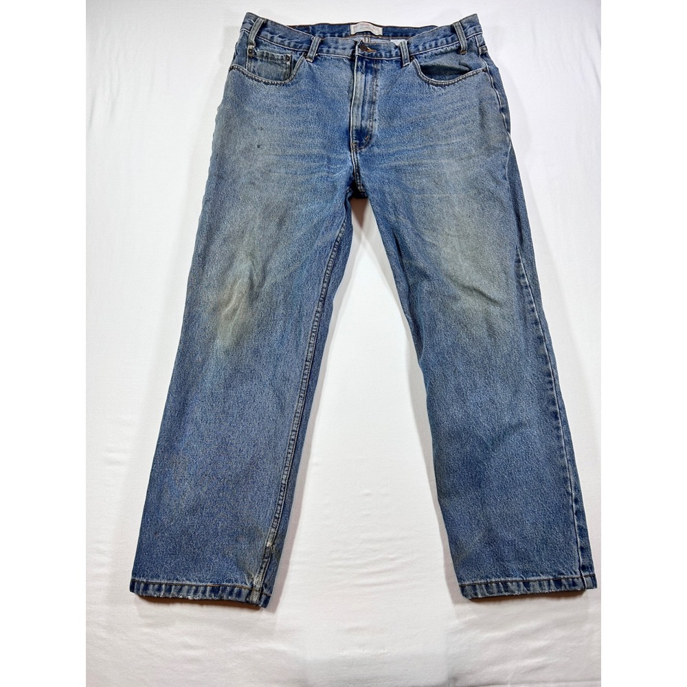 Levi Strauss Signature Mens Relaxed Fit Jeans Medium Wash Denim 40x30
